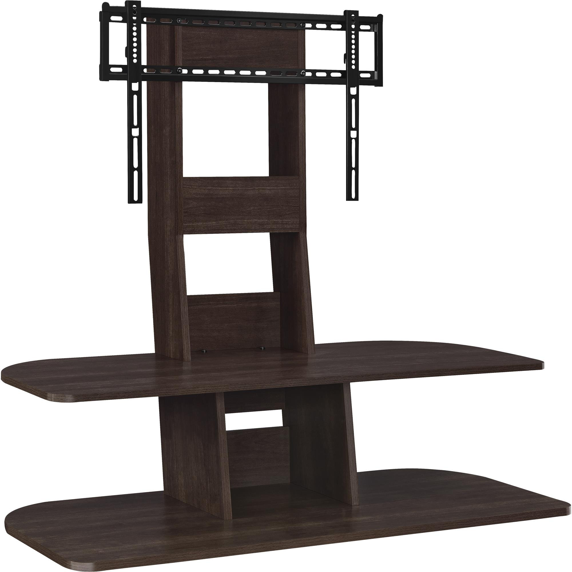 Ebern Designs Umbria Dark Walnut Floor Stand Mount For Greater Than 50